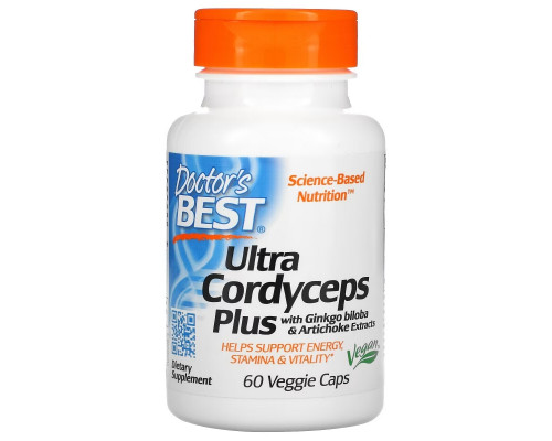 Doctor's Best Ультра Кордицепс Плюс 60 вегетарианских капсул Doctor's Best Ультра Кордицепс Плюс 60 вегетарианских капсул