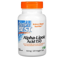 Doctor's Best, Лучшая альфа-липоевая кислота, 150 мг, 120 капсул