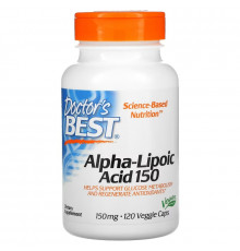 Doctor's Best, Лучшая альфа-липоевая кислота, 150 мг, 120 капсул