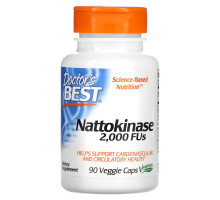 Doctor's Best Наттокиназа (Best Nattokinase) 2 000 FU 90 растительных капсул