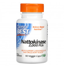 Doctor's Best Наттокиназа (Best Nattokinase) 2 000 FU 90 растительных капсул