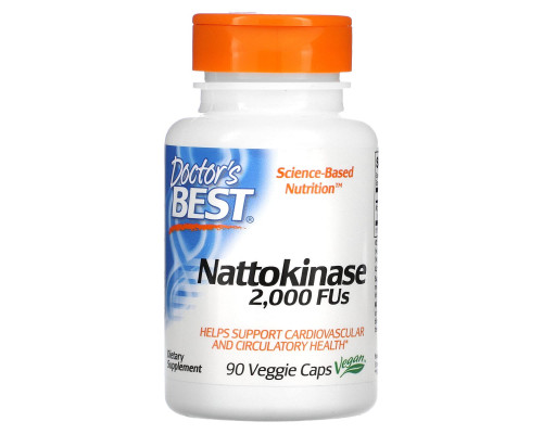 Doctor's Best Наттокиназа (Best Nattokinase) 2 000 FU 90 растительных капсул Doctor's Best Наттокиназа (Best Nattokinase) 2 000 FU 90 растительных капсул