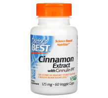 Doctor's Best, Cinnamon Extract with Cinnulin PF, 125 mg, 60 Veggie Caps