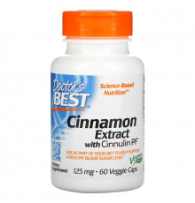 Doctor's Best, Cinnamon Extract with Cinnulin PF, 125 mg, 60 Veggie Caps