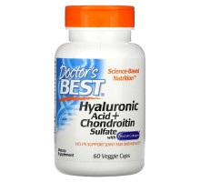 Doctor's Best Гиалуроновая кислота с сульфатом хондроитина (Best Hyaluronic Acid with Chondroitin Sulfate) 60 капсул
