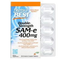 Doctor's Best SAM-e 400 Двойная сила 30 таблеток с кишечно-растворимым покрытием