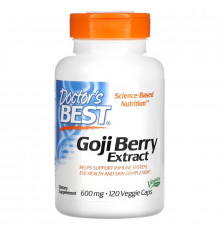 Doctor's Best, Goji Berry Extract, 600 mg, 120 Veggie Caps