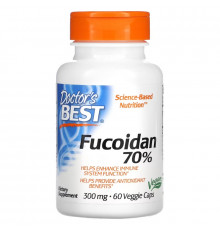Doctor's Best, Фукоидан Best Fucoidan 70%, 60 вегетарианских капсул