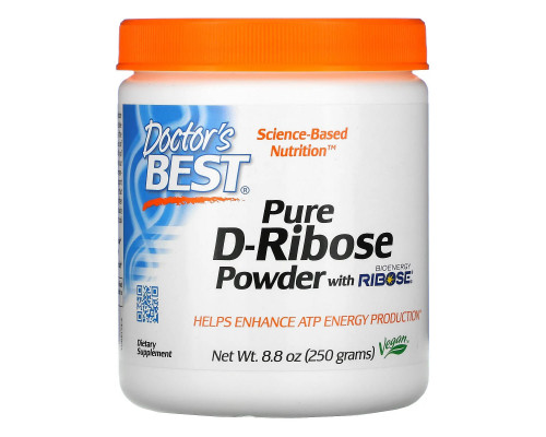 Doctor's Best, чистый порошок D-рибозы с BioEnergy Ribose, 250 г Doctor's Best, чистый порошок D-рибозы с BioEnergy Ribose, 250 г