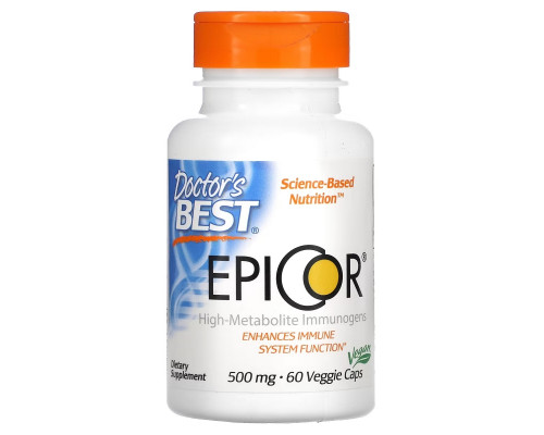 Doctor's Best, Epicor, 500 мг, 60 капсул в растительной оболочке Doctor's Best, Epicor, 500 мг, 60 капсул в растительной оболочке