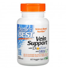 Doctor's Best Средство для поддержки вен Best Vein Support Содержит DiosVein 60 вегетарианских капсул