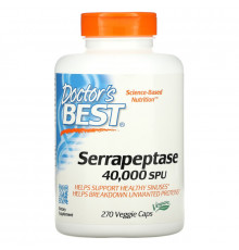 Doctor's Best Серрапептаза (Best Serrapeptase) 270 растительных капсул