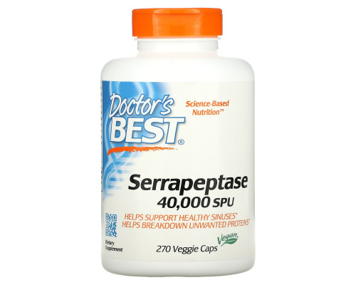 Doctor's Best Серрапептаза (Best Serrapeptase) 270 растительных капсул Doctor's Best Серрапептаза (Best Serrapeptase) 270 растительных капсул
