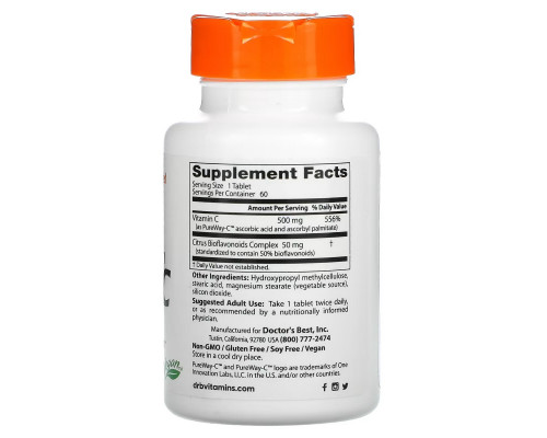 Doctor's Best PureWay-C Витамин С пролонгированного действия  60 таблеток