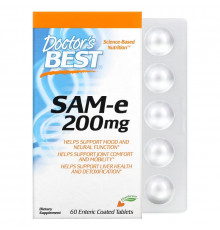 Doctor's Best SAMe 200 60 таблеток в кишечнорастворимой оболочке