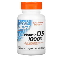 Doctor's Best Витамин D3 1000 МЕ 180 капсул