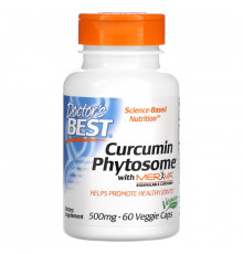 Doctor's Best, Curcumin Phytosome, с Meriva, 500 мг, 60 растительных капсул