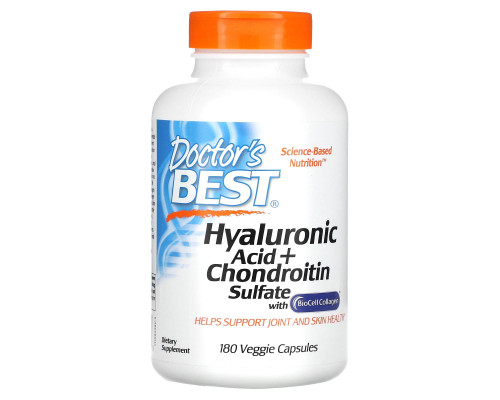 Doctor's Best Best гиалуроновая кислота с сульфат хондроитином 180 капсул Doctor's Best Best гиалуроновая кислота с сульфат хондроитином 180 капсул