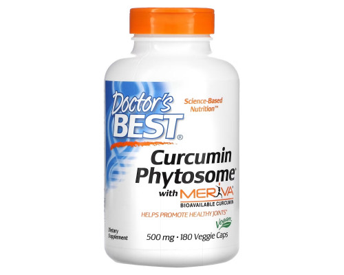Doctor's Best Фитосомный куркумин Featuring Meriva 500 мг 180 вегетарианских капсул Doctor's Best Фитосомный куркумин Featuring Meriva 500 мг 180 вегетарианских капсул