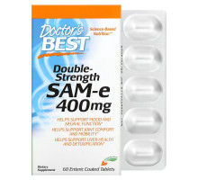 Doctor's Best SAMe 400 двойного действия 60 таблеток покрытых оболочкой