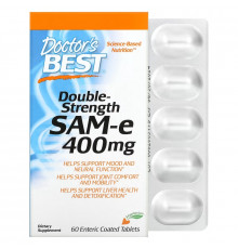 Doctor's Best SAMe 400 двойного действия 60 таблеток покрытых оболочкой