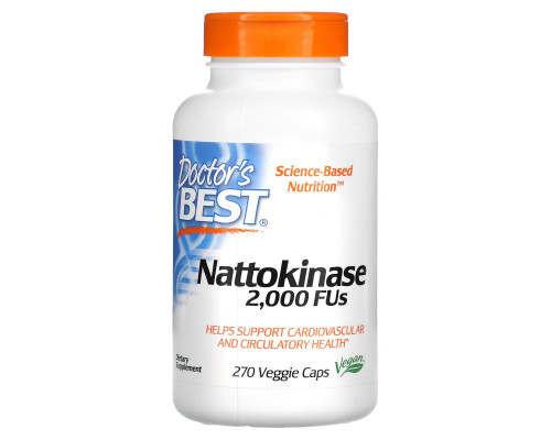 Doctor's Best Best Nattokinase 2000 МЕ 270 растительных капсул