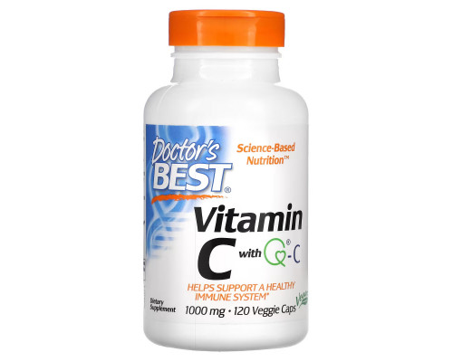 Doctor's Best, Витамин С Quali-C, 1000 мг, 120 растительных капсул Doctor's Best, Витамин С Quali-C, 1000 мг, 120 растительных капсул