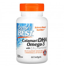 Doctor's Best ДГК 500 из кальмара (Best DHA 500 from Calamari) 500 мг 60 мягких таблеток