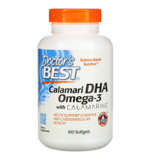 Doctor's Best ДГК 500 из кальмара (Best DHA 500 from Calamari) 500 мг 180 мягких таблеток