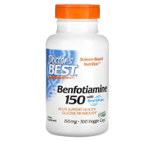 Doctor's Best, Best, Бенфотиамин 150, 150 мг, 360 растительных капсул