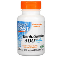 Doctor's Best, Benfotiamine with BenfoPure , 300 mg, 60 Veggie Caps