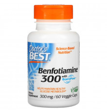 Doctor's Best, Benfotiamine with BenfoPure , 300 mg, 60 Veggie Caps