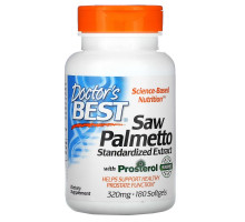 Doctor's Best Best Saw Palmetto Со пальметто Стандартизированный экстракт 320 мг 180 гелевых капсул