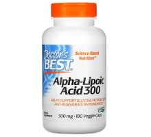 Doctor's Best, Альфа-Липоевая кислота, 300 мг, 180 капсул