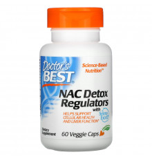 Doctor's Best, NAC регуляторы детоксикации, 60 растительных капсул