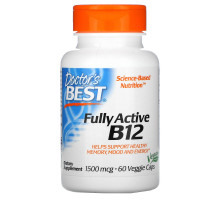 Doctor's Best, Best, Активный витамин B12, 1500 мкг, 60 растительных капсул