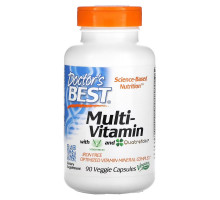 Doctor's Best, мультивитаминный комплекс с Vitashine D3 и Quatrefolic, 90 растительных капсул
