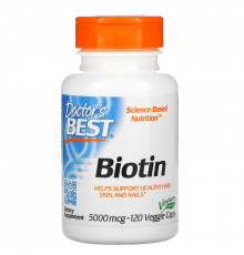 Doctor's Best Best Biotin 5000 mcg 120 Veggie Caps
