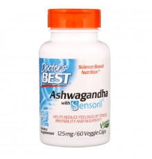 Doctor's Best Best Ashwagandha с Sensoril 125 мг 60 растительных капсул
