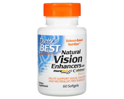 Doctor's Best Природные стимуляторы зрения (Best Natural Vision Enhancers) 60 мягких таблеток Doctor's Best Природные стимуляторы зрения (Best Natural Vision Enhancers) 60 мягких таблеток