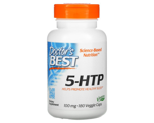 Doctor's Best, 5-HTP, 100 мг, 180 вегетарианских капсул