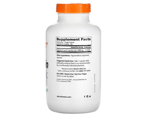 Doctor's Best Витамин С (Best Vitamin C) 1000 мг 360 растительных капсул Doctor's Best Витамин С (Best Vitamin C) 1000 мг 360 растительных капсул