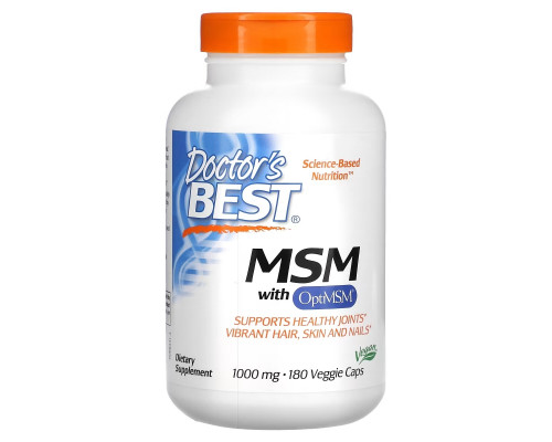 Doctor's Best Best MSM 1000 мг 180 растительных капсул Doctor's Best Best MSM 1000 мг 180 растительных капсул