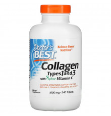 Doctor's Best Коллаген тип 1 и 3 (Best Collagen Types 1 & 3) 1000 мг 540 таблеток