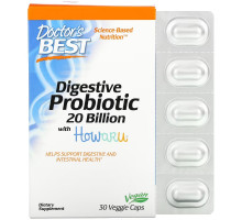Doctor's Best Best пробиотики 20 млрд КОЕ 30 растительных капсул