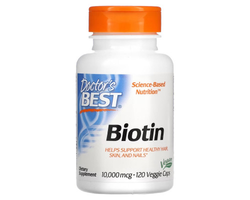 Doctor's Best Best Biotin 10000mcg 120 Veggie Caps Doctor's Best Best Biotin 10000mcg 120 Veggie Caps