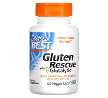 Doctor's Best, Глютен с Глутатиком, 60 Вегетарианских Капсул