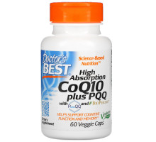 Doctor's Best, CoQ10 Plus PQQ, 60 Veggie Caps