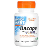 Doctor's Best, Бакопа с Синапсой, 320 мг, 60 Растительных Капсул