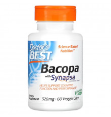 Doctor's Best, Бакопа с Синапсой, 320 мг, 60 Растительных Капсул